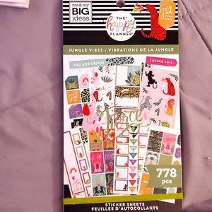 Sold happy planner, jungle vibes, 778 stickers BRAND NEW